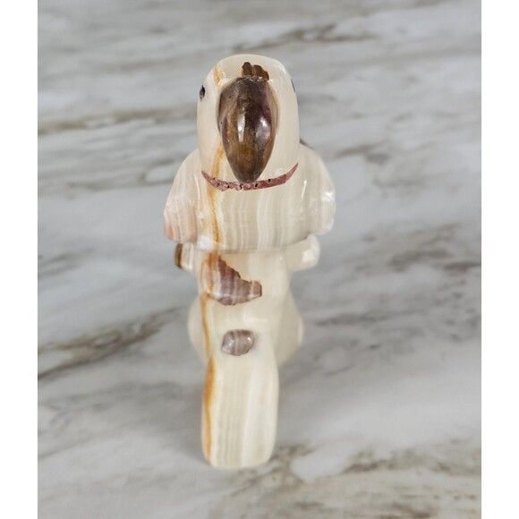 Handmade Marble Parrot Figurine, Christmas Gift, Unique Stone Animal Sculpture - Picture 9 of 16